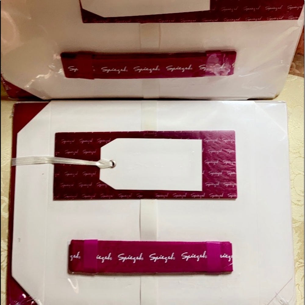 NWT SET OF 2 SPIEGEL GIFT WRAPPING SETS• BOXES-WRAP-RIBBON-TAGS-
